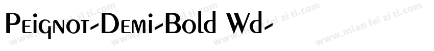 Peignot-Demi-Bold Wd字体转换